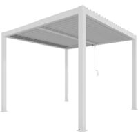 Pergola Autoportante Thermolaquée Blanc 3 X 3 M manuelle