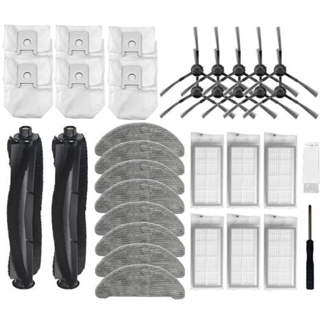 Ersatzteile Set Für Eufy Omni E25/E28 - Hauptbürste, Seitenbürsten, Filter & Staubbeutel