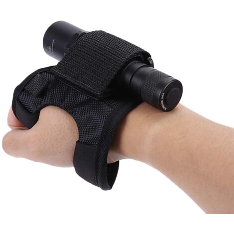 Porte-lampe De Plongée Universel - Bracelet Réglable Poignet - Nylon Noir