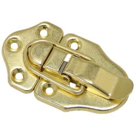 Messing Knebelverschluss Für Koffer & Truhen - Vintage Zugbolzenriegel 4,5cm Breit