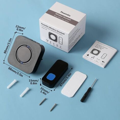Sonnette Sans Fil Wireless Doorbell Kit De Carillon De Porte Sonnerie