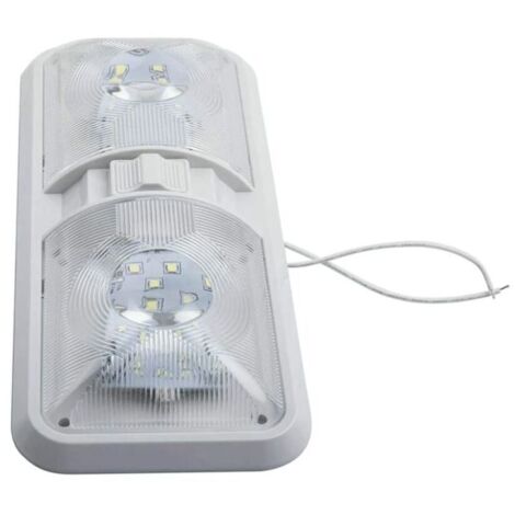 Plafonnier 12V Pour Camping-car Et Bateau - Abat-jour Métal, Douille E27, Lumière Chaude, 6W, Design élégant