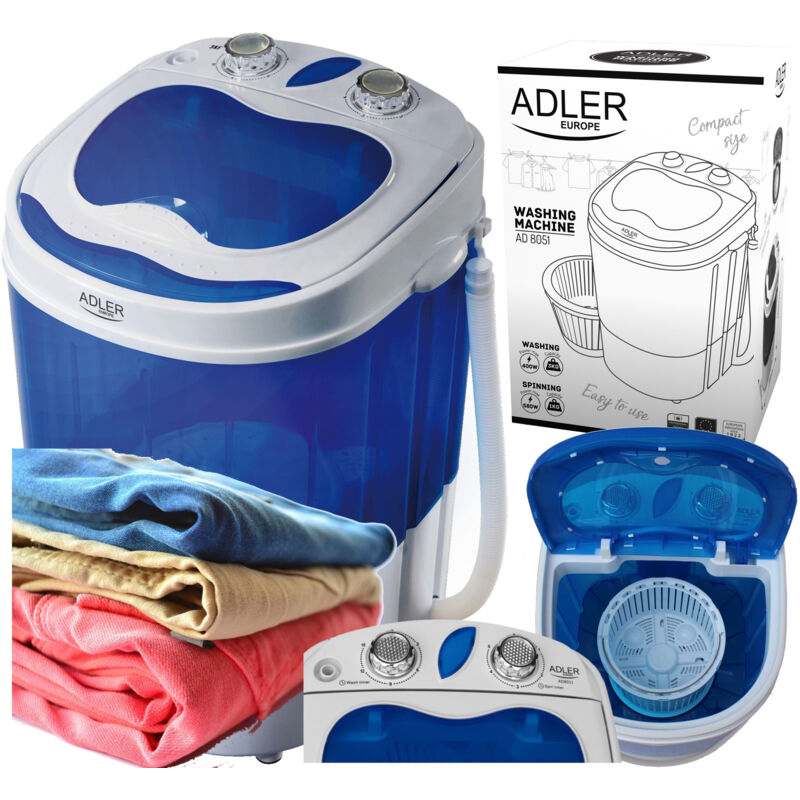 Mini Machine à Laver Portable 2 En 1 - Lavage Et Séchage, 4.5 L, Parfaite Pour Voyages Et Petits Espaces