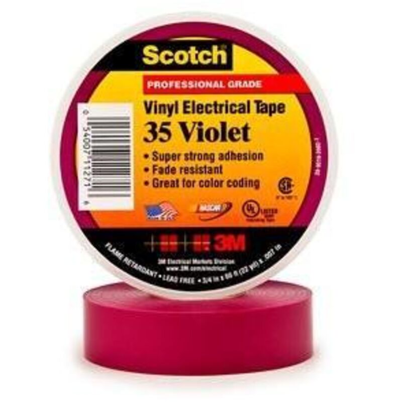 Scotch® 35 Ruban Isolant Électrique en Vinyle, Jaune, 19 mm x 20 m, 0,18 mm | 3M Belgique Scotch® 35 Ruban Isolant Électrique en Vinyle, Jaune, 19 mm x 20 m, 0,18 mm | 3M Belgique