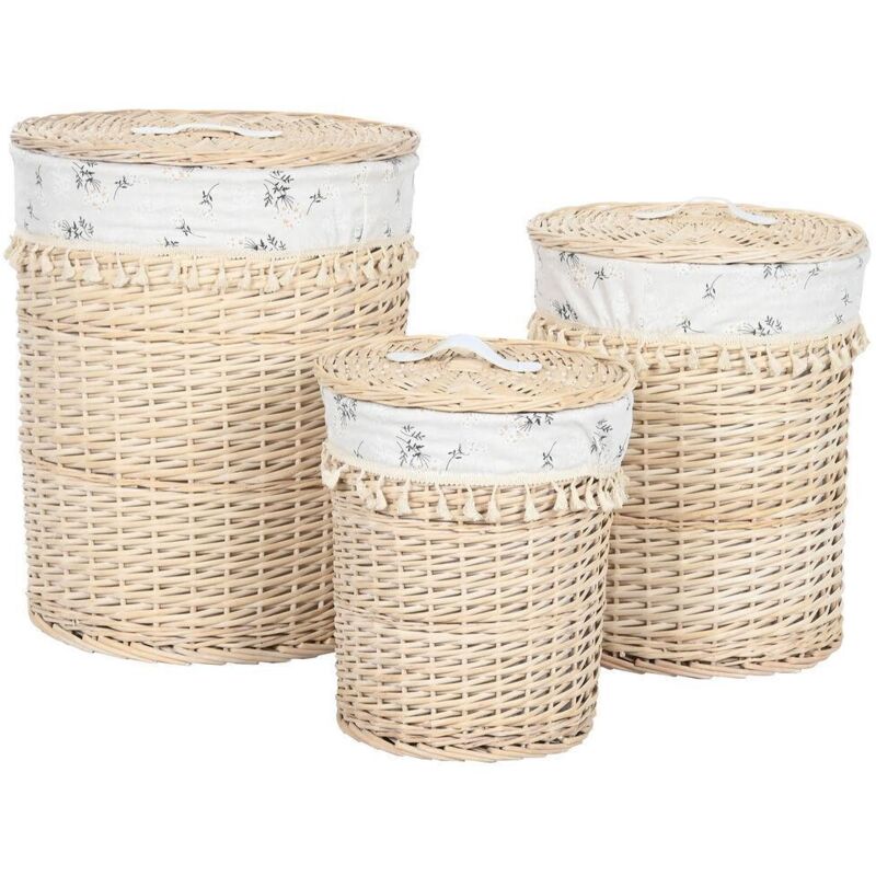 Esprit Cesto Rangement Naturel Mimbre Shabby Chic 45x45x55 cm