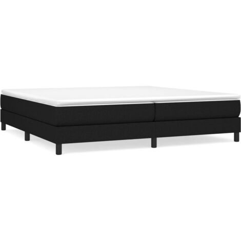 vidaXL Cadre de Lit Noir 200x200 cm Tissu