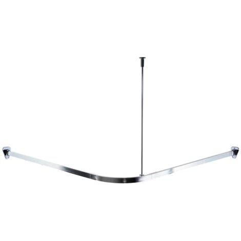 RIDDER Rail de douche de coin universel avec crochets chromés 52500
