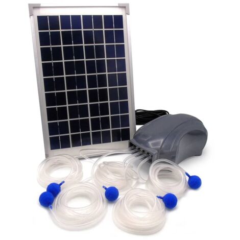 Ubbink – Pompe d'aération solaire 600L – Débit max 600L/h – Résistante aux intempéries – Écologique avec panneaux solaires