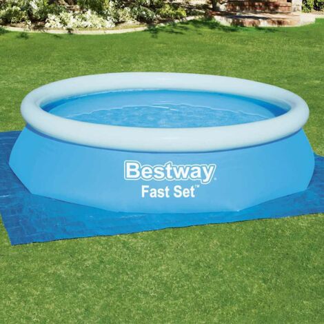 Bestway – Tapis de sol pour piscine 335x335 cm – Polyéthylène durable – Protection contre perforations et débris – Compatible avec modèles Fast Set et Steel Pro
