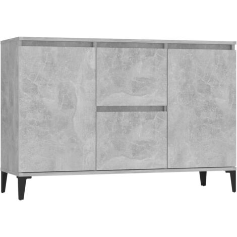 Buffet gris béton 104x35x70 cm bois d'ingénierie