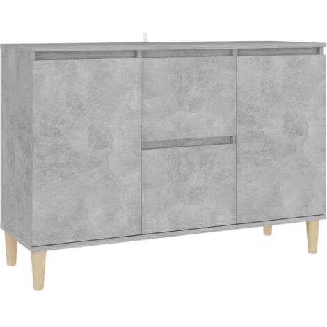 Buffet gris béton 101x35x70 cm bois d'ingénierie