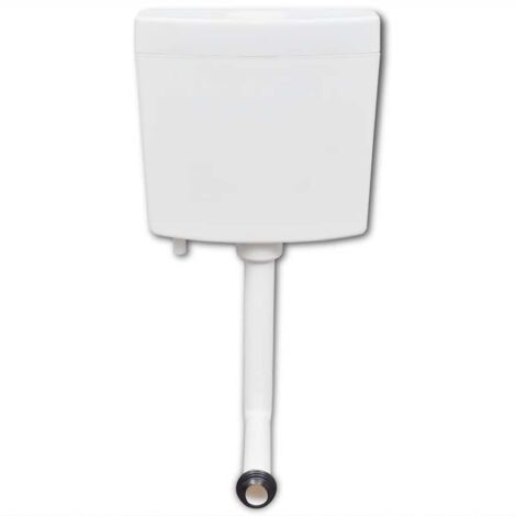 Réservoir de wc avec entrée d'eau inférieure 3/6 L blanc