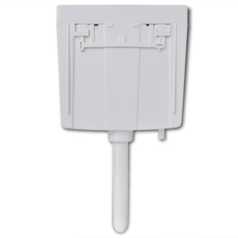 Réservoir de wc avec entrée d'eau inférieure 3/6 L blanc
