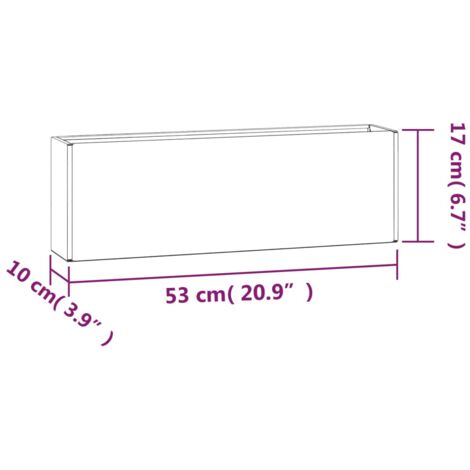 vidaXL Jardinières murales 2 pcs Rouillé Acier corten 53x10x17 cm