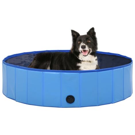 Vidaxl – Piscine gonflable pour chiens 120x30 cm – PVC durable avec surface antidérapante – Pliable pour usage intérieur et extérieur