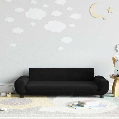 Canapé pour enfants noir 100x54x33 cm velours vidaXL