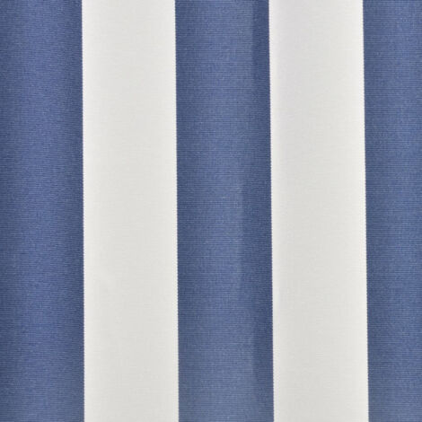 vidaXL Toit d'auvent Toile Bleu et blanc 4x3 m (Cadre non inclus)