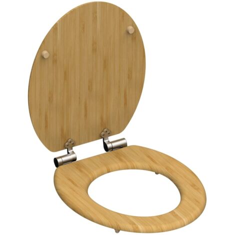 Siège de toilette avec fermeture en douceur NATURAL BAMBOO SCHÜTTE (1/5)