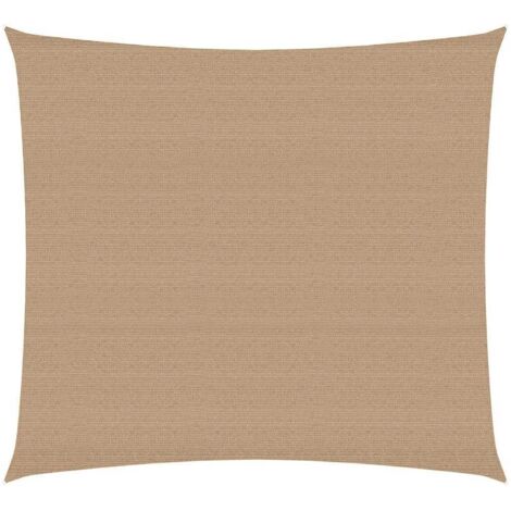 vidaXL Voile d'ombrage 160 g/m² Taupe 4x4 m PEHD