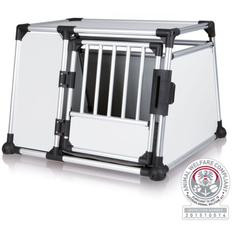 Trixie – Cage de transport pour chien alu Autobox 93 x 65 x 81 cm – Stabilité et aération optimales – 39343 (1/3)