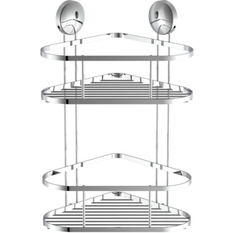 Étagère d'angle de douche Chrome 22x18x35 cm EISL (1/4)
