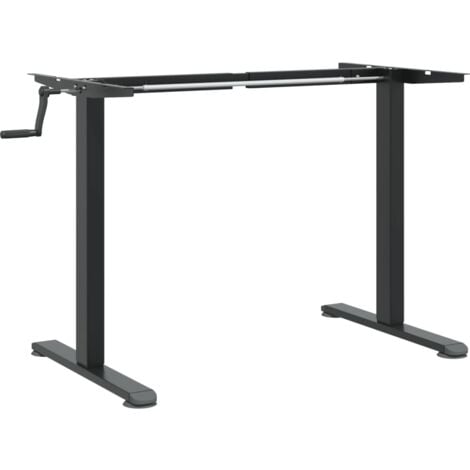 Cadre de bureau debout noir (94-135)x60x(70-114) cm acier