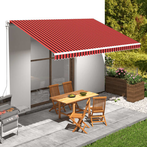 Vidaxl – Toile d'auvent orange et marron 500x300 cm – Polyester résistant aux UV – Imperméable et anti-saleté – Pour cadre 5x3m - vidaXL382654