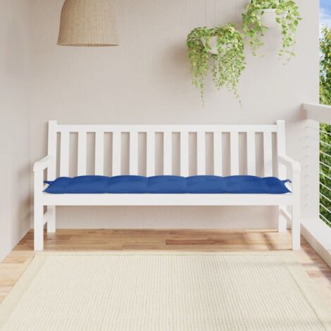 Coussin de banc de jardin bleu 180x50x7 cm tissu oxford vidaXL