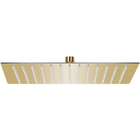 Pomme de douche pluie Acier inoxydable 25x25 cm Carrée Doré vidaXL
