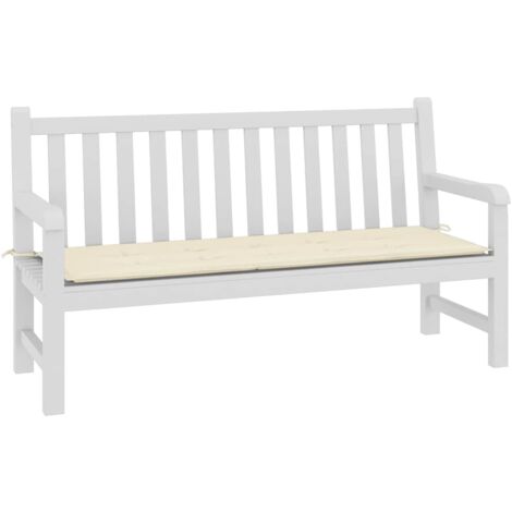 Coussin de banc de jardin crème 150x50x3 cm tissu oxford