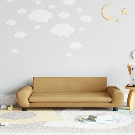 Canapé pour enfants marron 100x54x33 cm velours vidaXL