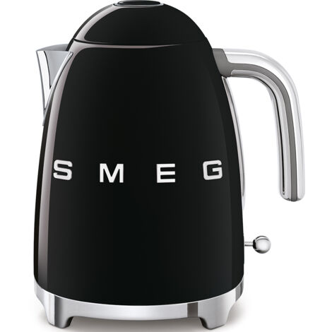 CMT – Bouilloire électrique 1,7 L – Noir brillant – Puissance 2400 W – Base chromée 360° – Arrêt automatique – Filtre anti-calcaire inox
