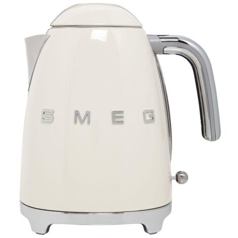 CMT – Bouilloire électrique 1,7 L 2400 W en acier inoxydable – Design rétro crème – Arrêt automatique et base 360° - KLF03CREU