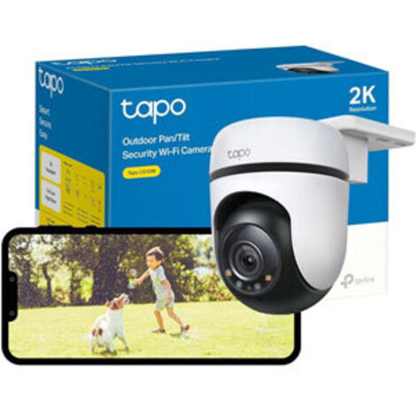 Tp-Link – Caméra de surveillance intérieure/extérieure 2K – Vision nocturne – Rotation et inclinaison – Connectivité Wi-Fi – Résistante aux intempéries