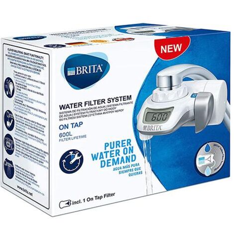 Filtre à eau pour robinet Brita Sistema On Tap – Argent, Blanc – Matériau fibre et plastique – Largeur 355,6 mm, Hauteur 330,2 mm