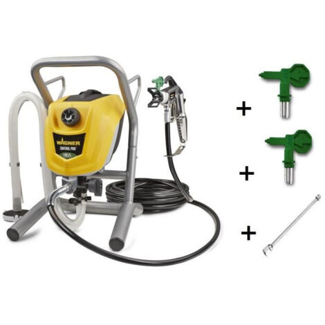 Wagner – Pistolet à peinture Airless 250M – Technologie HEA pour réduction de pulvérisation – 2 buses Pro – Rallonge incluse