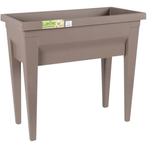 EDA – Espace potager sur pieds – Table de culture surélevée 68 cm – Volume 57 L – Dimensions 76 x 38,5 cm – Zone de rétention d'eau