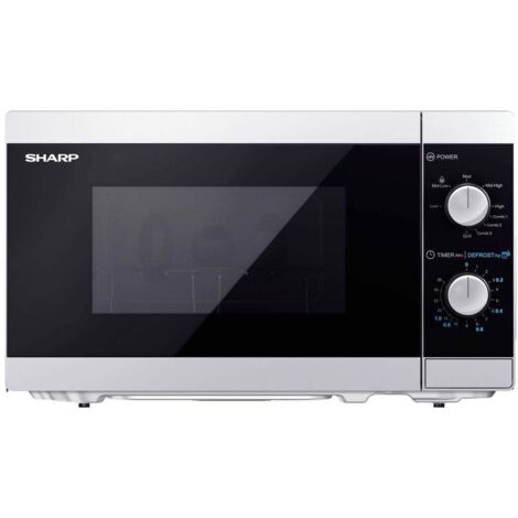Sharp – Micro-ondes combiné 20 L 800 W – Grill 1000 W – Dimensions 440x324x258 mm – Panneau rotatif – Éclairage intérieur - YC-MG01E-S