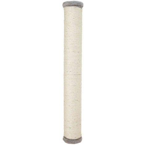 Trixie – Poteau à fixer au mur pour chat – Griffoir en bois et sisal ø 11 x 80 cm – Installation facile – Pour espaces restreints (1/5)