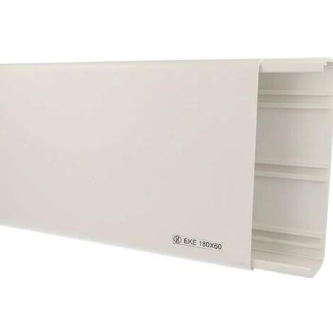 Goulotte électrique PVC 180 x 60 mm – Pour installations électriques en milieu humide – Fixation facile – Résistante aux chocs – Kopos