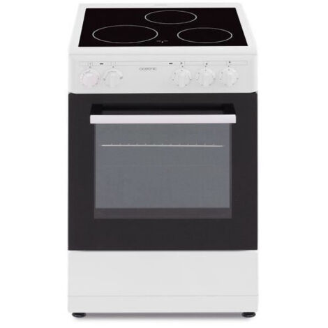 Oceanic – Cuisinière vitrocéramique électrique 50cm – 4 foyers – Nettoyage facile – 48L – Classe énergétique A – Idéale pour cuisson précise - CV5050W8 (1/7)