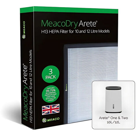 Meaco Arete H13 Filtre HEPA blanc pack de 3 (1/2)