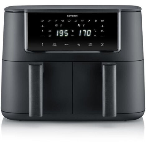 Severin FR 2463 Double 8 L Autonome 2600 W Friteuse d’air chaud Noir (1/5)