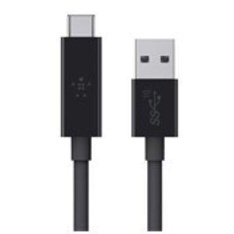 Belkin - Câble USB 3.1 USB-C vers USB-A Compatibleavec Samsung S9 / S9+, 1 m, Couleur Noir (1/3)