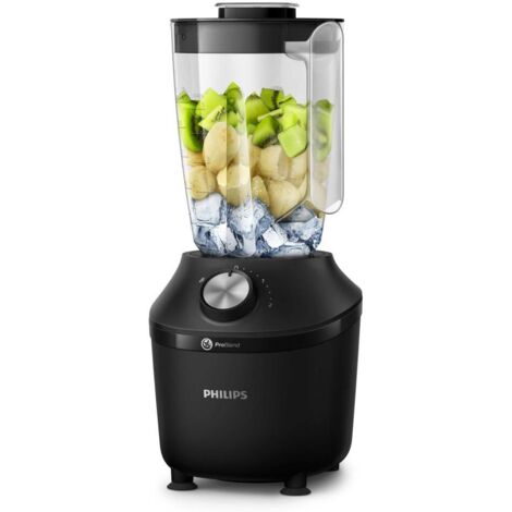 Edding – Blender Philips HR2191/01 1.25 L 600 W – Moteur puissant pour préparation rapide – Noir – 2 niveaux de commutation (1/4)