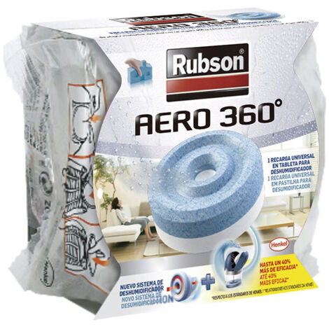 Rubson – Recharge déshumidificateur AERO – Capacité 500ml – Pour espaces confinés – Performance optimale – Durée de vie prolongée