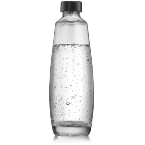 Carafe en verre 1L pour machine Sodastream DUO – Compatible lave-vaisselle – Bouchon hermétique pour conserver les bulles
