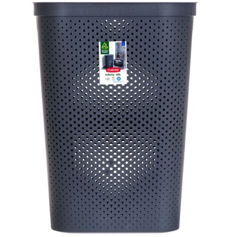 Curver Infinity Recycled Dots Panier à Linge Gris 60L