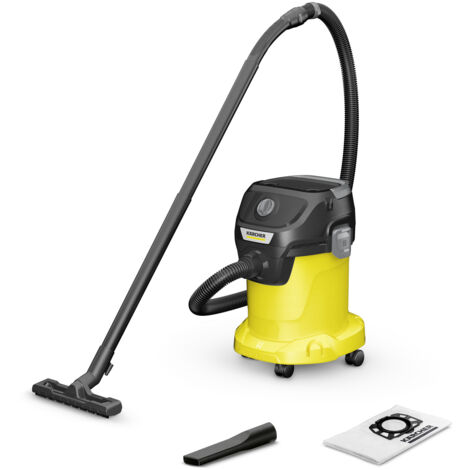 Aspirateur professionnel Kärcher WD 3 V-17/4/20 – 1000 W – Capacité 17 L – Nettoyage sec et humide – Longueur câble 4 m – Pour chantiers humides (1/4)