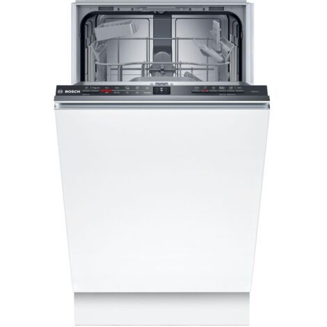 Bosch – Lave-vaisselle intégrable 45cm – 10 couverts – Classe E – 46 dB – Système AquaStop – SPV2HKX42E